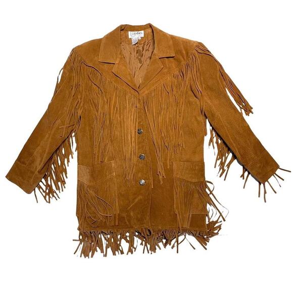 Cedars Jackets & Blazers - Cedars Leather Vintage Western Brown Suede Fringe Tassel Womens Jacket Womens M